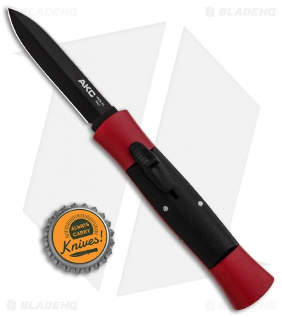 AKC 007 Concord OTF Automatic Dagger Knife Red/Black (2.75" Black)