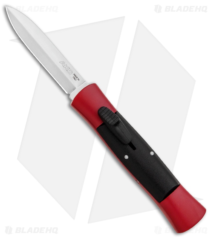 AKC 007 Concord OTF Automatic Dagger Knife Red/Black (2.75" Satin)