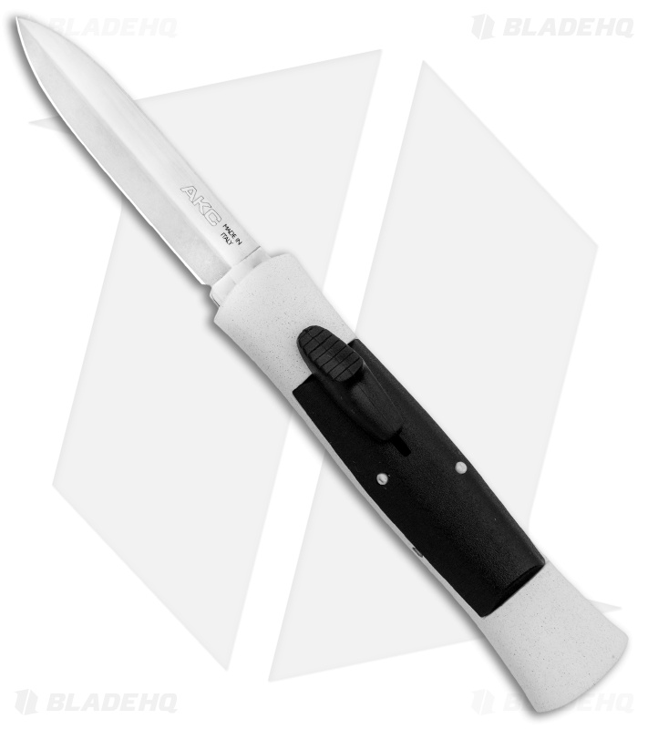 AKC 007 Concord OTF Automatic Dagger Knife White/Black (2.75" Satin)