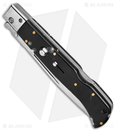 Italian Style 11" Roma Automatic Swinguard Drop Point Marbled (4.6" Polished)
