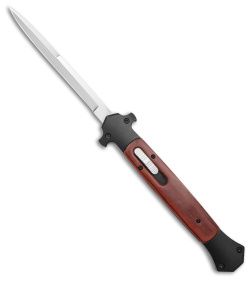 Mago Double Action Italian Stiletto Auto OTF Knife Paka Wood (5.75&quot; Satin) | 161679