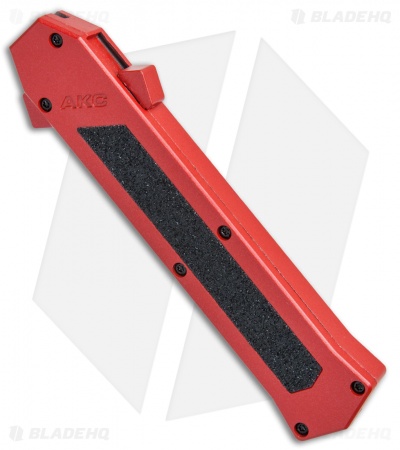 AKC F-16 D/A Bayonet OTF Automatic Knife Red (3.3" Satin)