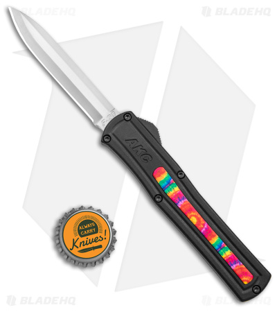 AKC F-20 D/A Dagger OTF Automatic Knife /w Tie Dye Inlay (3.5" Satin)