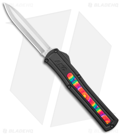 AKC F-20 D/A Dagger OTF Automatic Knife /w Tie Dye Inlay (3.5" Satin)