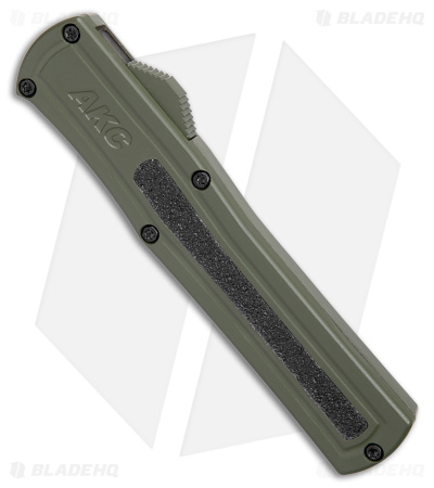 AKC F-20 Dagger OTF Automatic Knife OD Green Aluminum (3.75" 2-Tone Black)