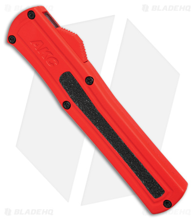 AKC F-20 D/A Dagger OTF Automatic Knife Dark Red Aluminum (3.6" Two Tone)
