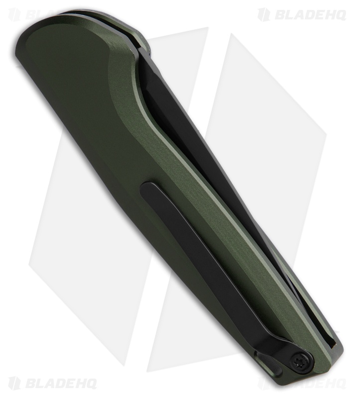 AKC X-Treme Spy Bolster Release Automatic Knife OD Green Al (2.4" Black D2)