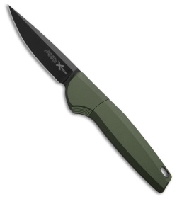 AKC X-Treme Spy Bolster Release Automatic Knife OD Green Al (2.4" Black D2)