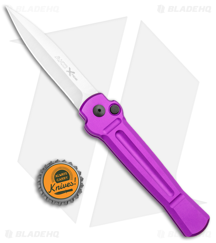 AKIMI様 ⑬ccパープル AKC X-treme Ace Automatic Knife Purple Aluminum Satin