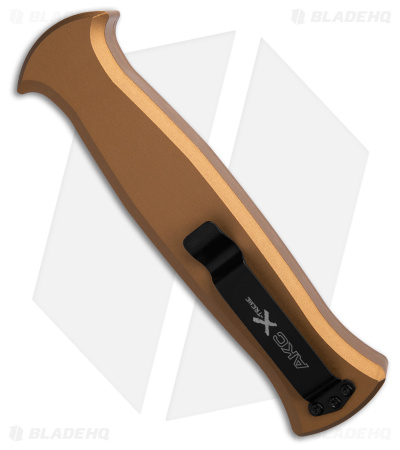 AKC X-treme EVO Spear Point OTF Automatic Knife Gold (3.5" Black)