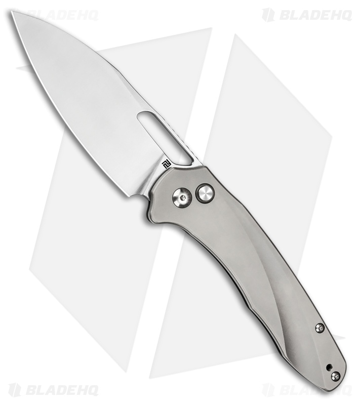 Artisan Cutlery Ornis Button Lock Knife Gray Titanium (3.5" Bead Blast) 1865G-GY