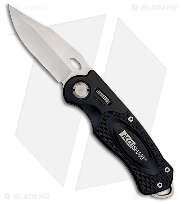 AccuSharp Wheel Lock Sport Knife Black Aluminum (2.5" Satin)