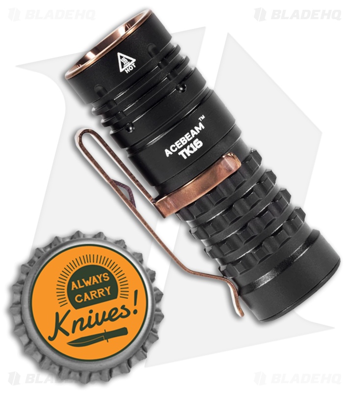 Acebeam TK16 AL EDC Pocket Flashlight Black /w Copper Accents - BHQ