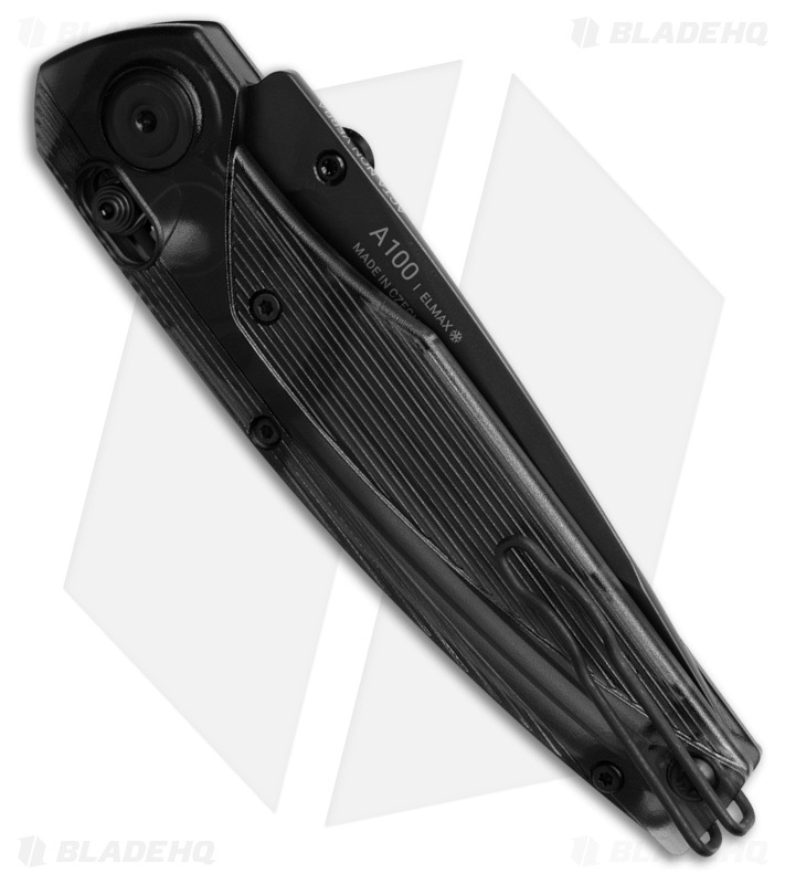 Acta Non Verba A100 ELMAX A-Lock Knife Black Ultem (3.5"Black DLC)