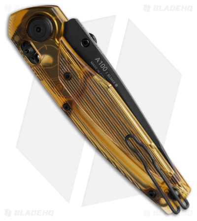 Acta Non Verba A100 ELMAX A-Lock Knife Natural Ultem (3.5"Black DLC)