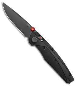 Acta Non Verba A100 ELMAX A-Lock Knife Black FRN/Red (3.5" Black DLC) ANV