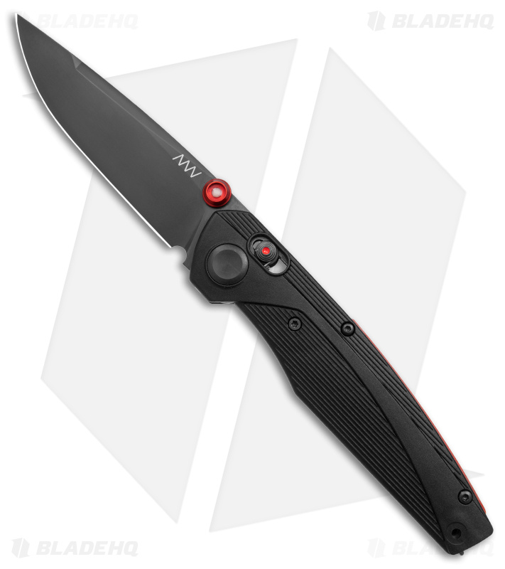 Acta Non Verba A100 MagnaCut A-Lock Knife Black FRN/Red (3.5" Black DLC)