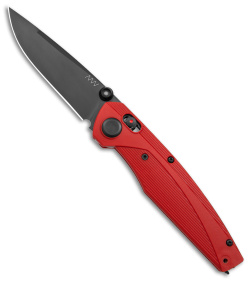 Acta Non Verba A100 A-Lock Knife Red FRN (3.5" Black DLC ELMAX)