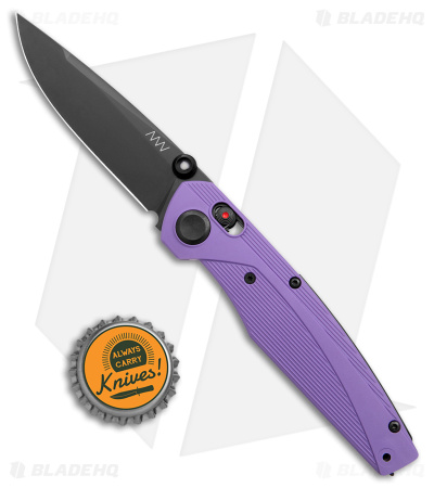 Acta Non Verba Knives A100 A-lock Purple FRN (3.5" Black DLC MagnaCut)