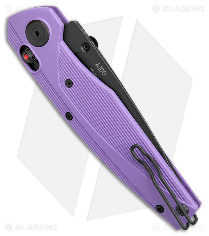 Acta Non Verba Knives A100 A-lock Purple FRN (3.5" Black DLC MagnaCut)