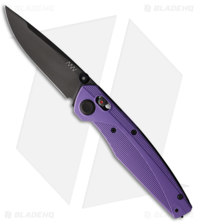 Acta Non Verba Knives A100 A-lock Purple GRN (3.5" Black DLC ELMAX)