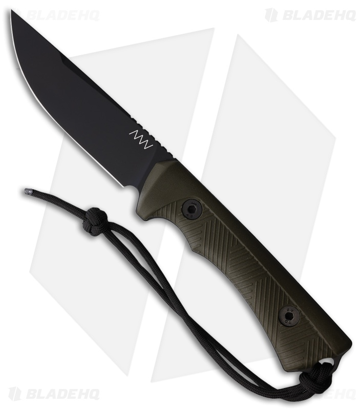 Acta Non Verba Knives P200 Fixed Blade Knife Olive Polymer (4.1" Black)