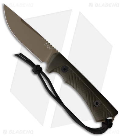 Acta Non Verba Knives P200 Fixed Blade Knife Olive Polymer (4.1" Coyote)