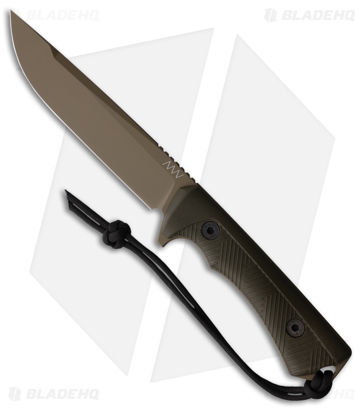 Acta Non Verba Knives P300 Fixed Blade Knife Olive Polymer (5.1" Coyote)