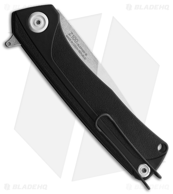 Acta Non Verba Knives Z100 Liner Lock Knife Black GRN (3.5" Stonewash)