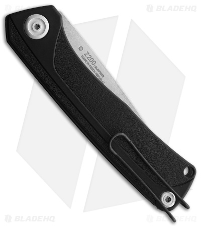 Acta Non Verba Knives Z200 Liner Lock Knife Black GRN (3.5" Stonewash)