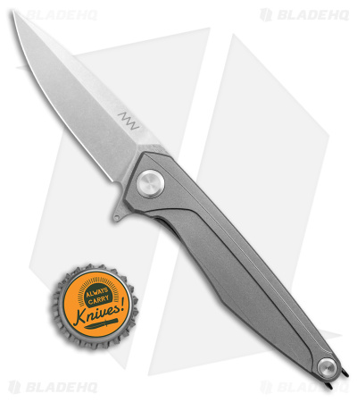 Acta Non Veba Z300 Spear Point Frame Lock Knife Titanium (3.5" Stonewash)