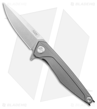 Acta Non Veba Z300 Spear Point Frame Lock Knife Titanium (3.5" Stonewash)