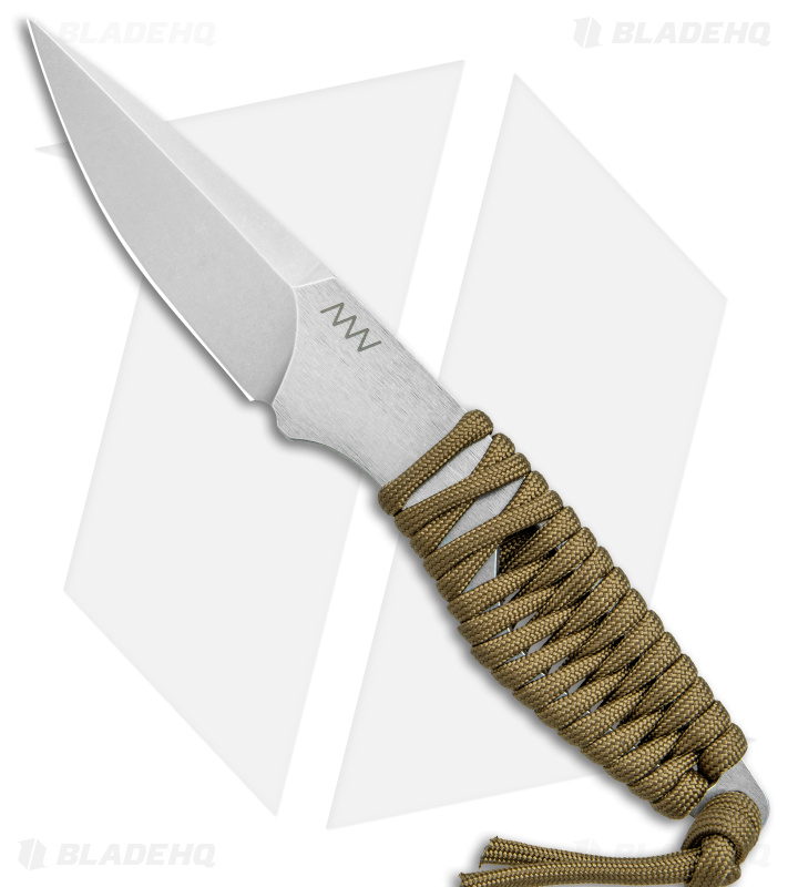 Acta Non Verba P100 Fixed Blade Knife Coyote Paracord/Blk Kydex (3" Stonewash)