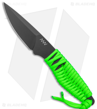 Acta Non Verba P100 Fixed Blade Knife Green Paracord/Blk Kydex (3" Blk Cerakote)