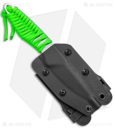Acta Non Verba P100 Fixed Blade Knife Green Paracord/Blk Kydex (3" Stonewash)