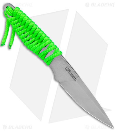 Acta Non Verba P100 Fixed Blade Knife Green Paracord/Blk Kydex (3" Stonewash)