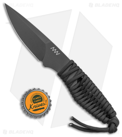 Acta Non Verba P100 Fixed Blade Knife Blk Paracord/Blk Kydex (3" Blk Cerakote)