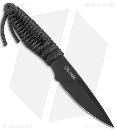 Acta Non Verba P100 Fixed Blade Knife Blk Paracord/Blk Kydex (3" Blk Cerakote)