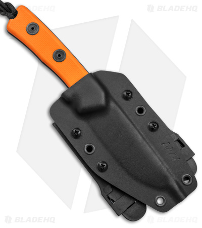 Acta Non Verba P200 Fixed Blade Knife Orange G-10 (3.94" Black DLC) ANVP200-018