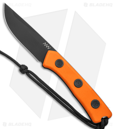 Acta Non Verba P200 Fixed Blade Knife Orange G-10 (3.94" Black DLC) ANVP200-018