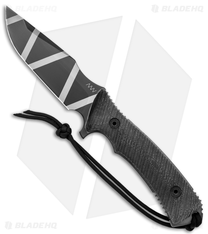 Acta Non Verba Knives M311 Spelter Fixed Blade Knife Black Micarta (5" Blk/Gray)