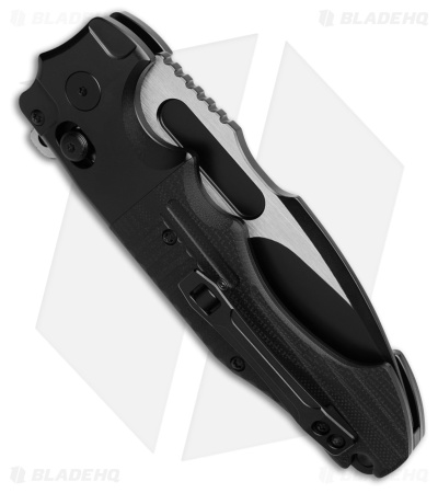 AdV Tactical Bull Shark G2 Crossbar Lock Knife Black Ti/Black G-10 (4" Two-Tone)