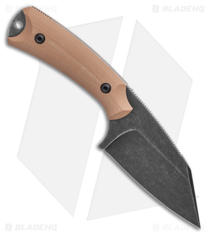 Akeron La Sanction Bastinelli Fixed Blade Knife Green G10 (3" Black SW)