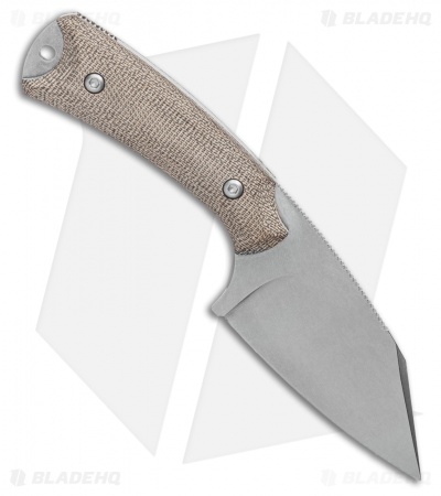 Akeron La Sanction Bastinelli Fixed Blade Knife Green G10 (3" Stonewash)