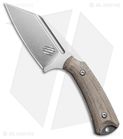 Akeron La Sanction Bastinelli Fixed Blade Knife Green G10 (3" Stonewash)