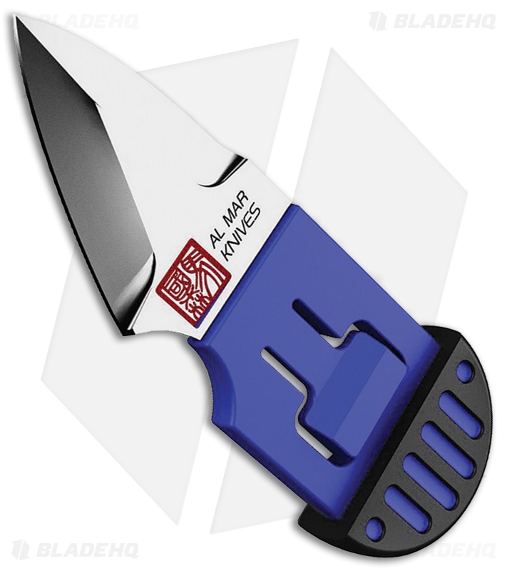 Al Mar Stinger Keychain Knife Blue/Black (1.3" Satin) 