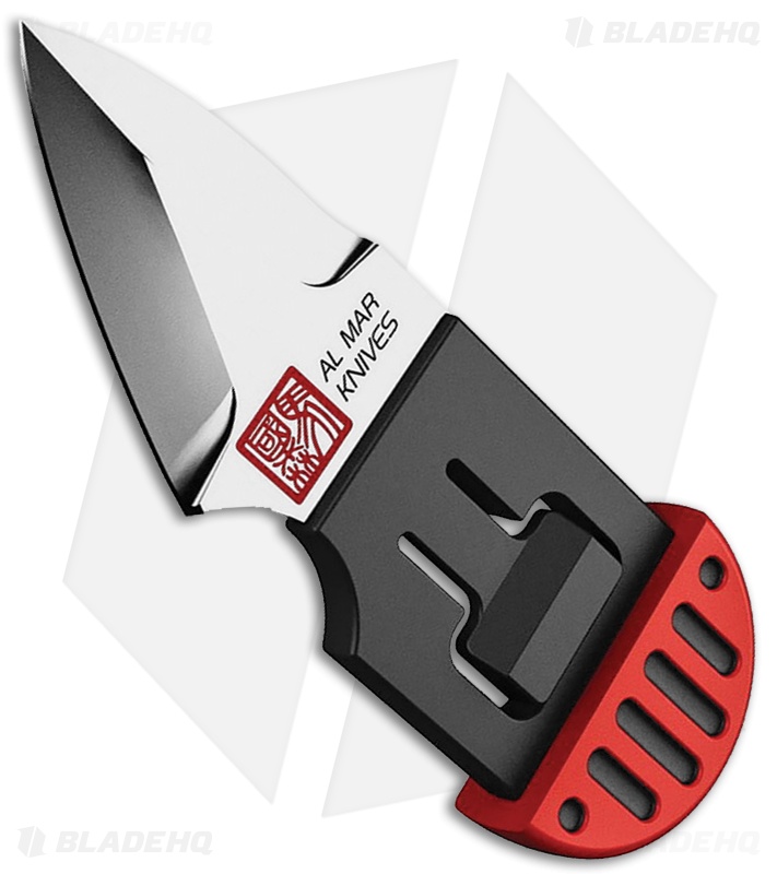 Al Mar Stinger Keychain Knife Red/Black (1.3" Satin) 