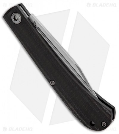 Alphahunter Tactical/Gatorbud Gator Tooth Slip Joint Knife Black G-10 (3" Satin)
