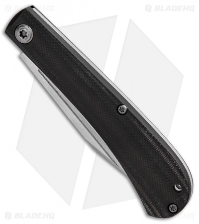 Alphahunter Tactical/Gatorbud Gator Tooth Slip Joint Knife Black G-10 (3" Satin)