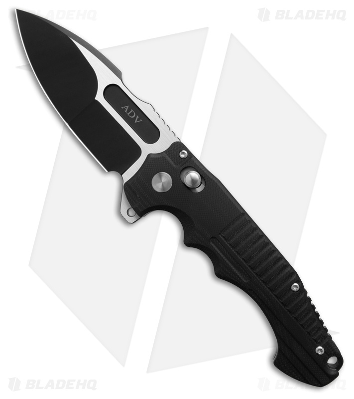 Andre de Villiers Tactical Bull Shark Bar Lock Knife Black G-10 (4.125" Black)